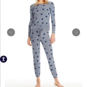 Chaser Blue Heart Sweatshirt & Sweats Set